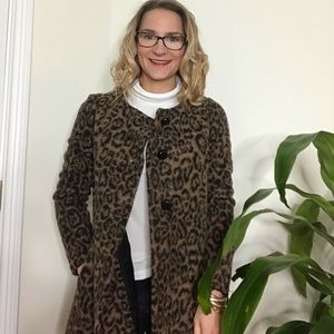 Zara leopard coat Size medium fits closer to 4/6
